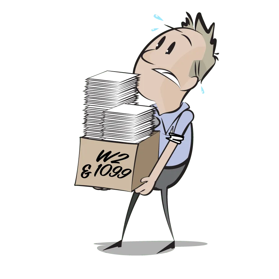 Character holding tax documents